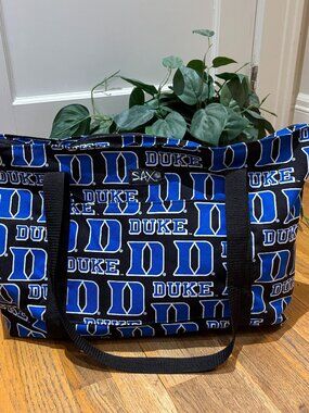 Duke University Sax Canvas Tote Bag Blue Devils